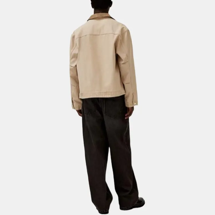 H&M Denim Jackets Men Beige-2
