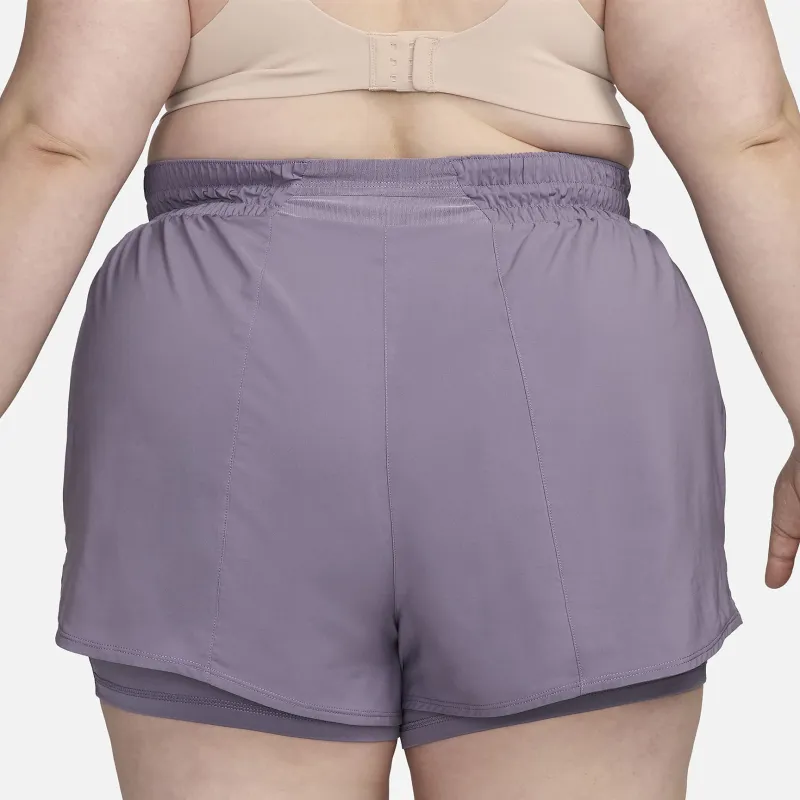Nike Dri-FIT One Women's High-Waisted 3' 2-in-1 Shorts Plus Size-1