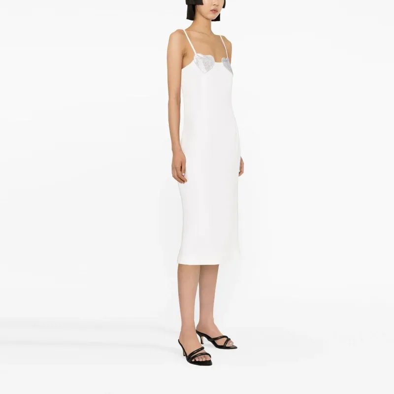 Blumarine Sleeveless Dresses Women's White-3