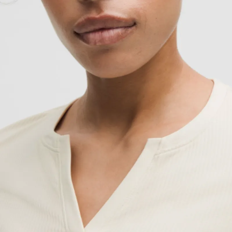 Lululemon Ribbed Nulu T Shirt Women's Bone White-4
