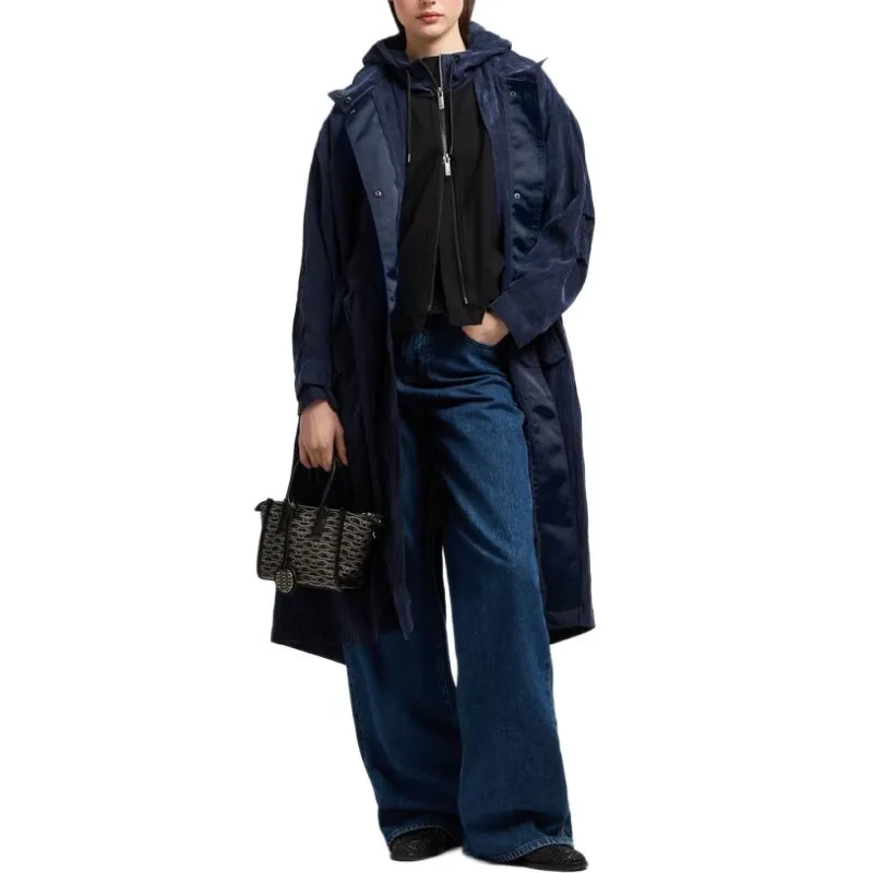 EMPORIO ARMANI Zip up Blouson With Hood In Interlock Jersey-1
