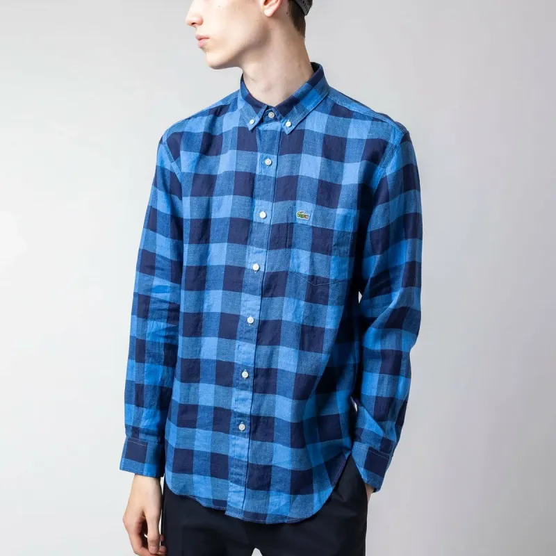 LACOSTE Shirts Men Navy Blue-3
