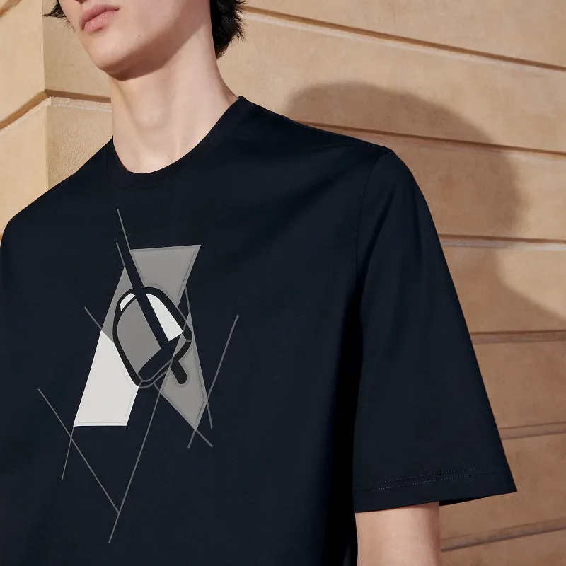 HERMES T Shirts Men Navy-2