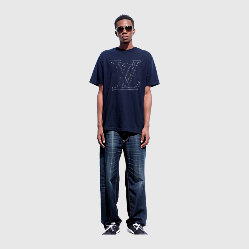 LOUIS VUITTON T-Shirt Men's Blue - POIZON LOUIS VUITTON T-Shirt Men's Blue - POIZON