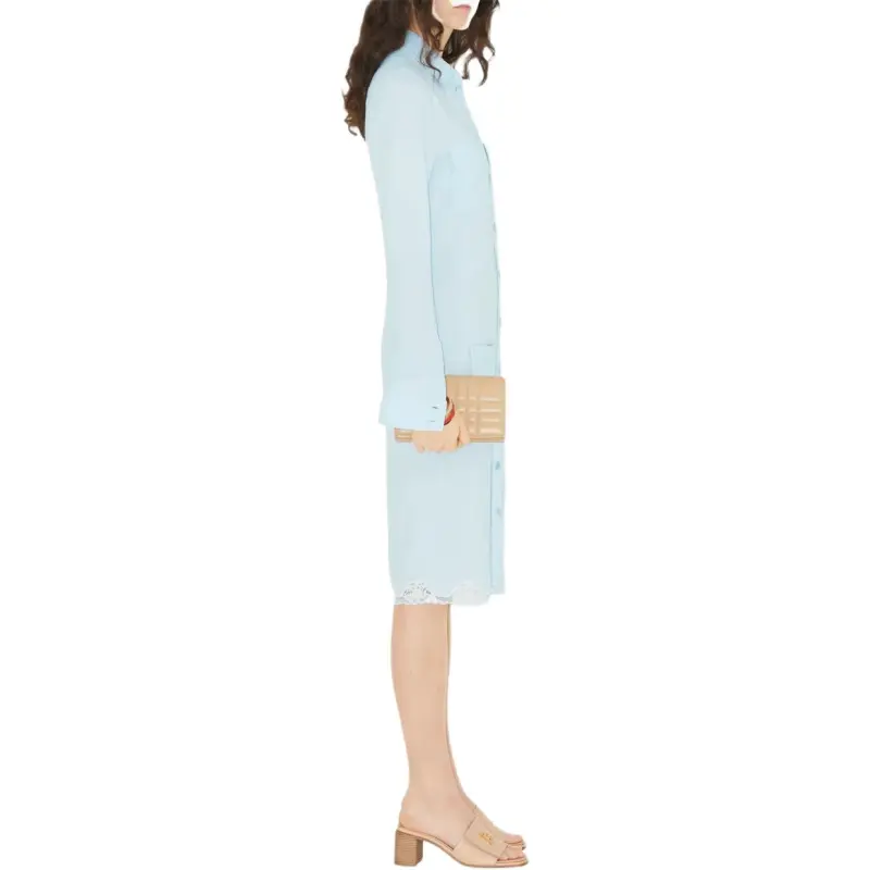 Burberry Lace trim Shirt Dress-3