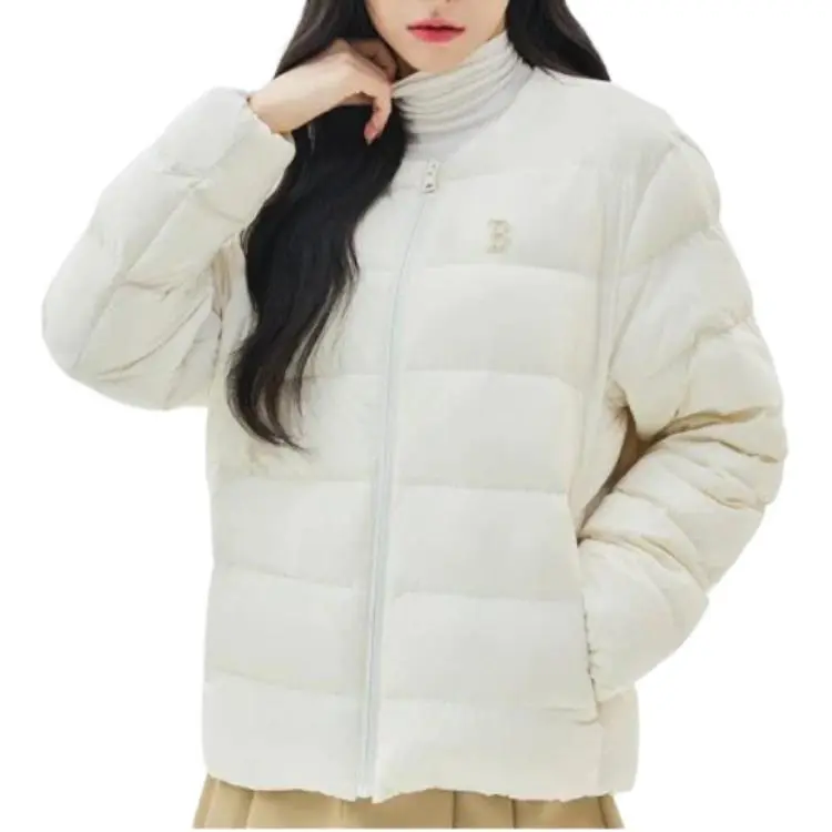 MLB Boston Red Sox Down Jackets Unisex Ecru-4