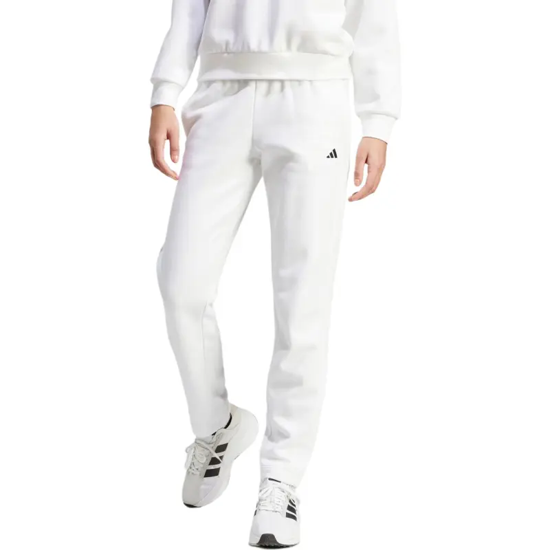 Adidas Essentials Small Logo Feel Cozy Open Hem Pants Casual Pants Women's White-1