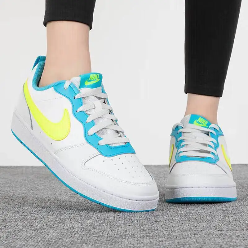 Nike Court Borough Low 2 GS 'White Baltic Blue Volt'-2