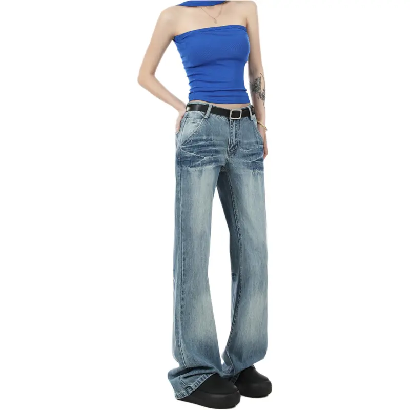 Concubine Zhu Jeans Unisex Vintage Blue-3