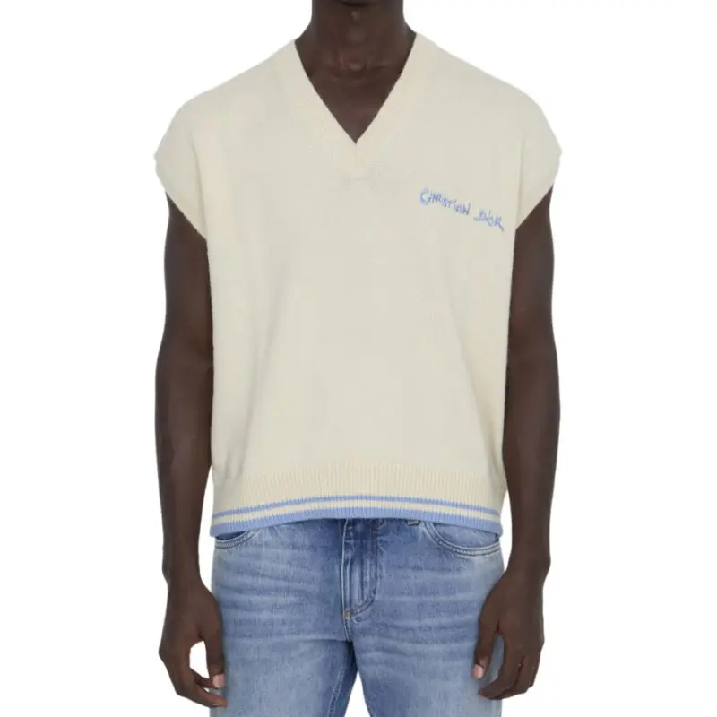 DIOR Logo Embroidered V Neck Vest-2