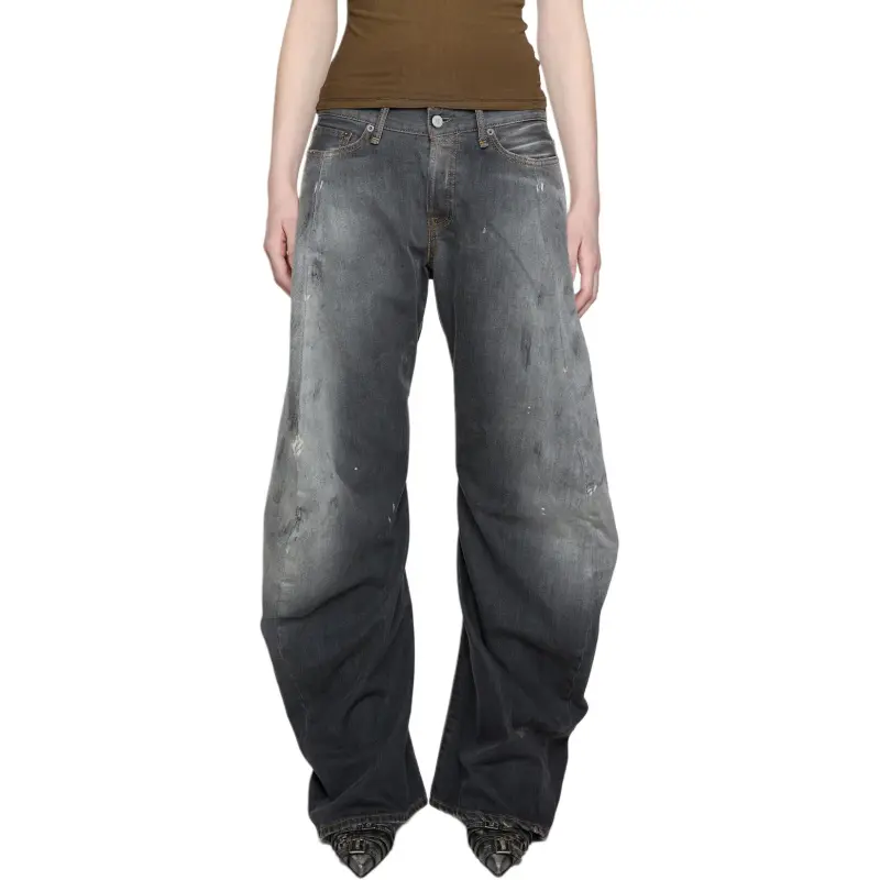 Acne Studios Loose Fit Jeans 'Black'-2