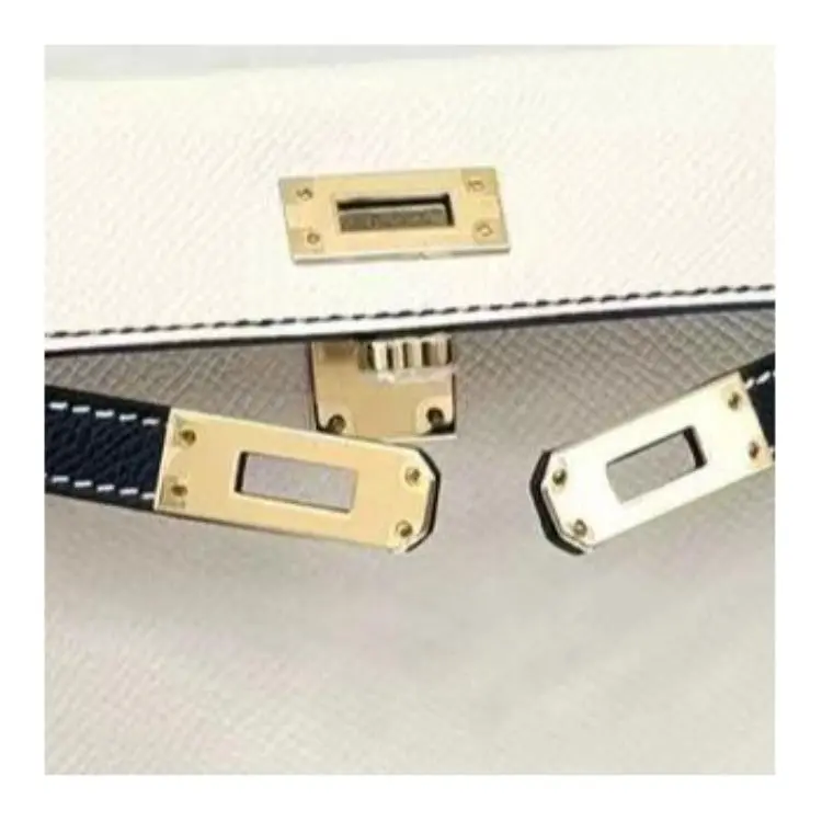 HERMES Mini Kelly Epsom Leather Shoulder Bag Crossbody Bag Handbag Mini Women's Black White-1