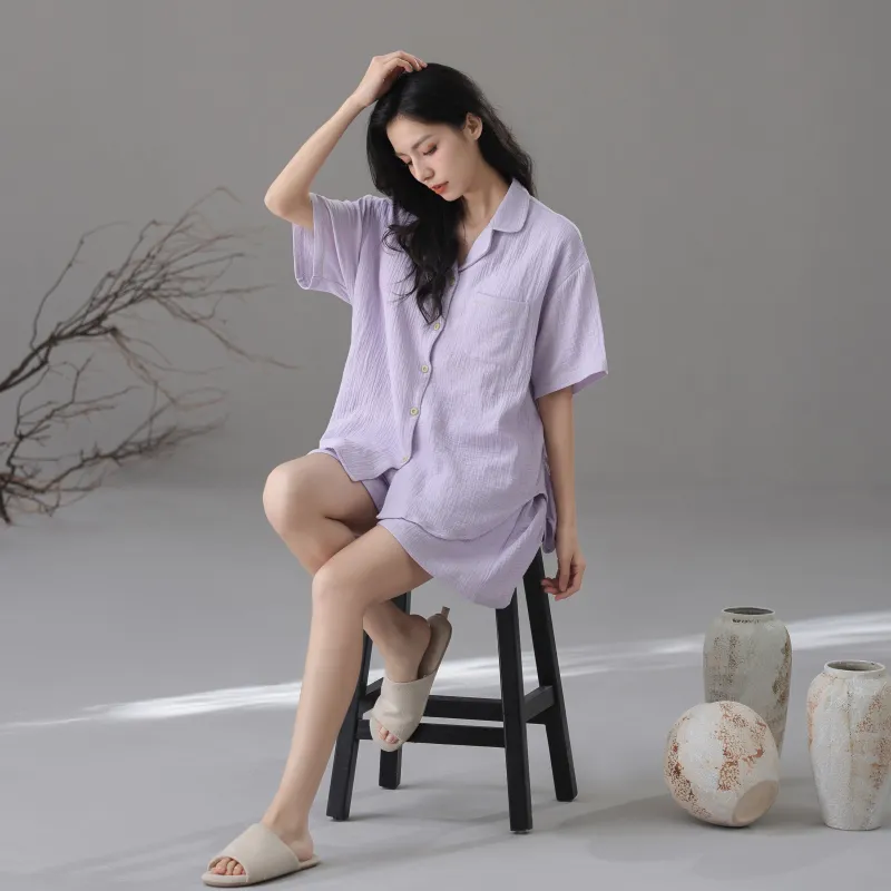 WANANNI Pajama Set Women's Light Purple-5
