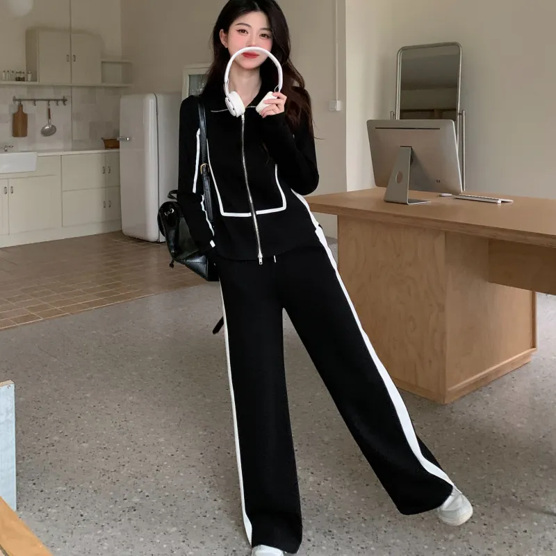 GULIANFEI Casual Suit Women's Black-4