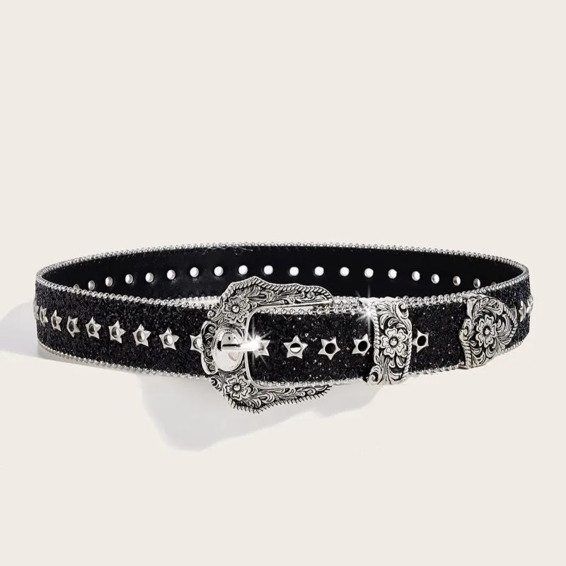 JEANSWEST PU Leather Belts Women's 3.5cm-2