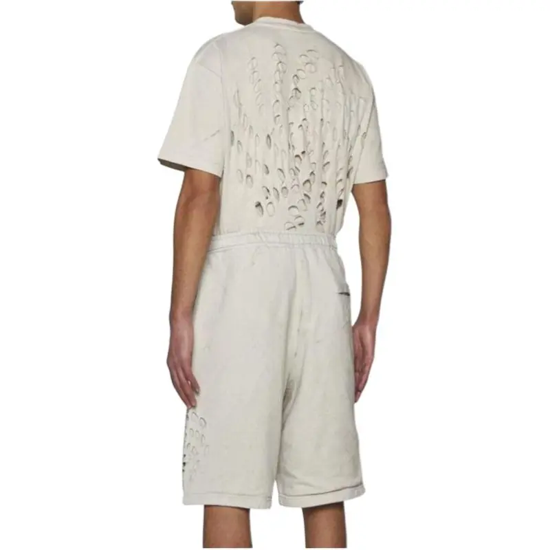 44 Label Group Trip Distressed Bermuda Shorts-4