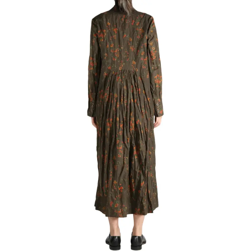 UMA WANG Floral Printed Double Breasted Coat-4