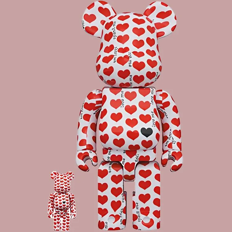 Bearbrick Amplifier White Heart-2