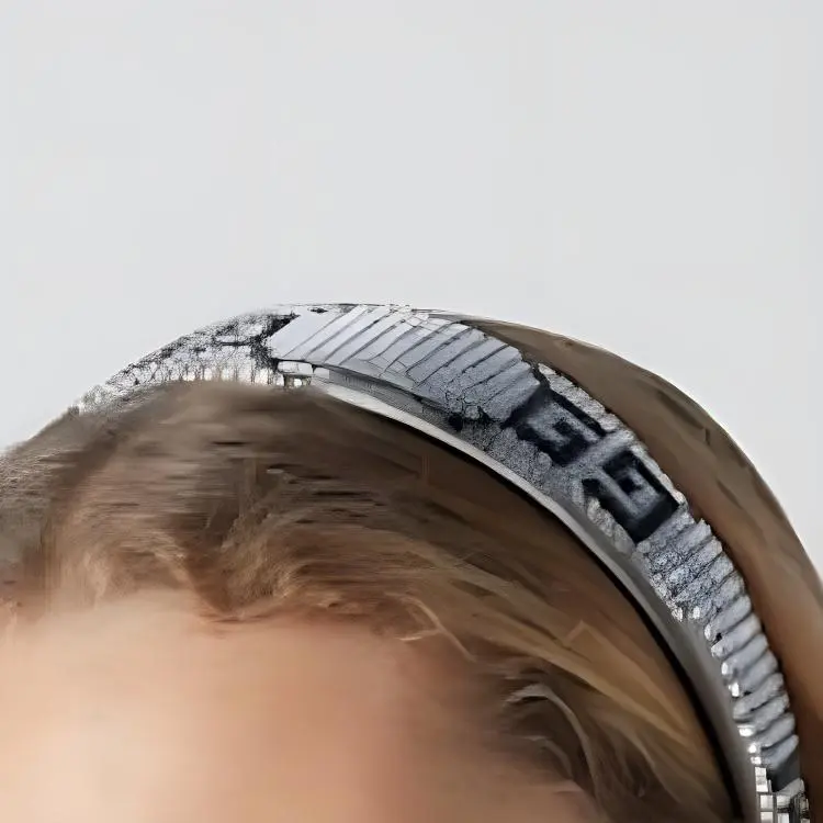 GUCCI Silk Hair Bands Women's Silver-2