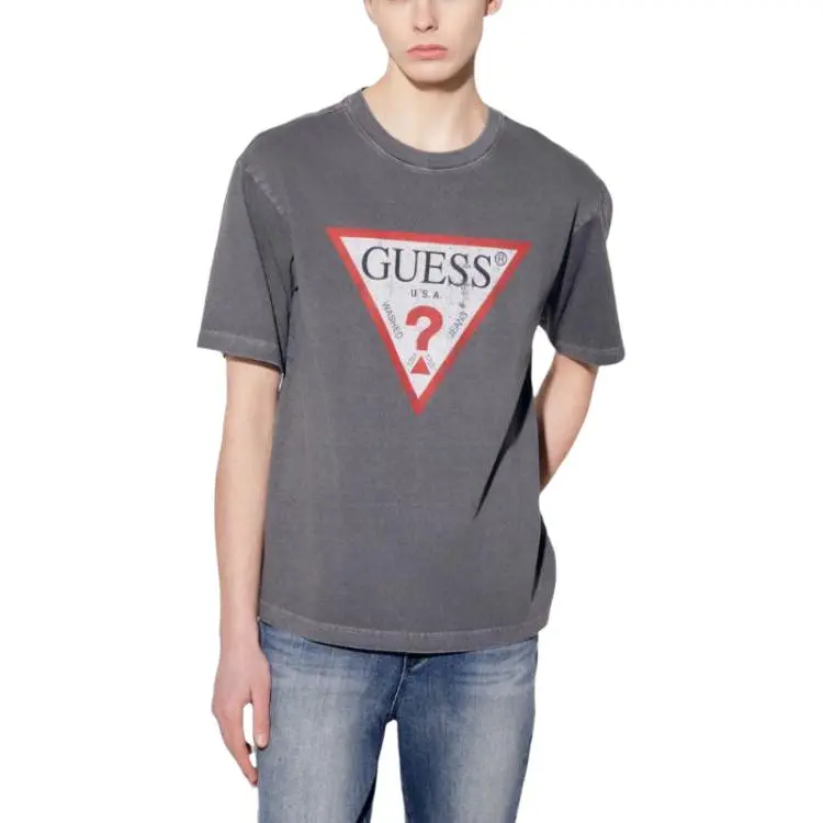 GUESS T Shirt Men's Charcoal Gray-2