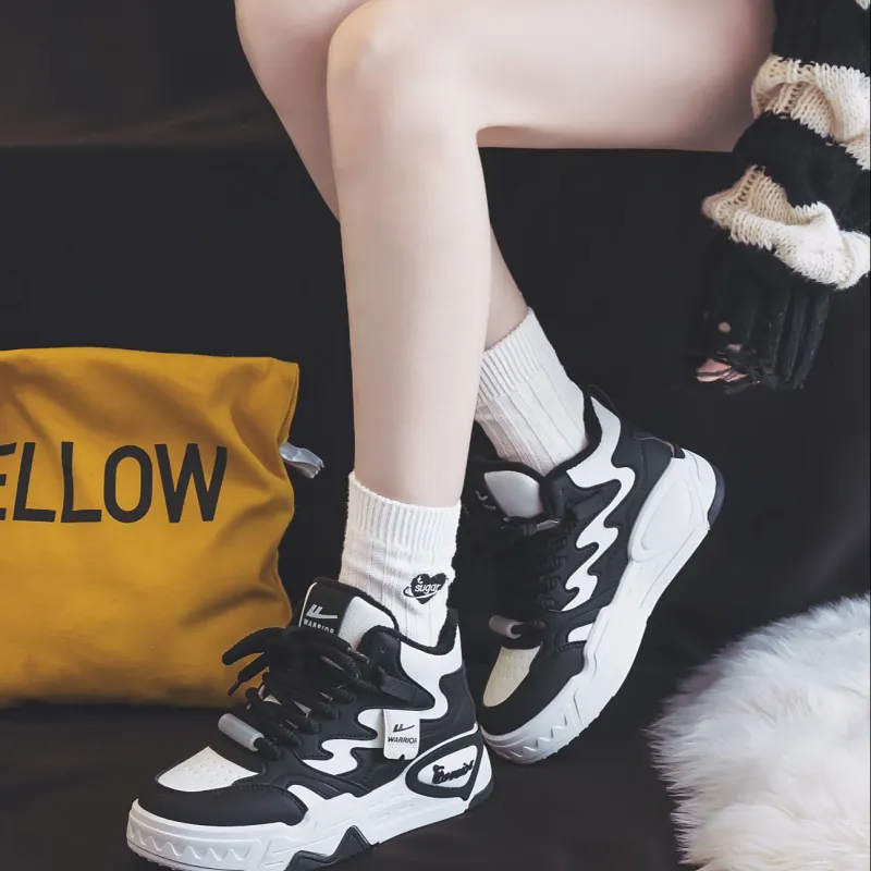 Warrior Warrior Warm Height Increasing High-Top Casual Shoes Women's-25