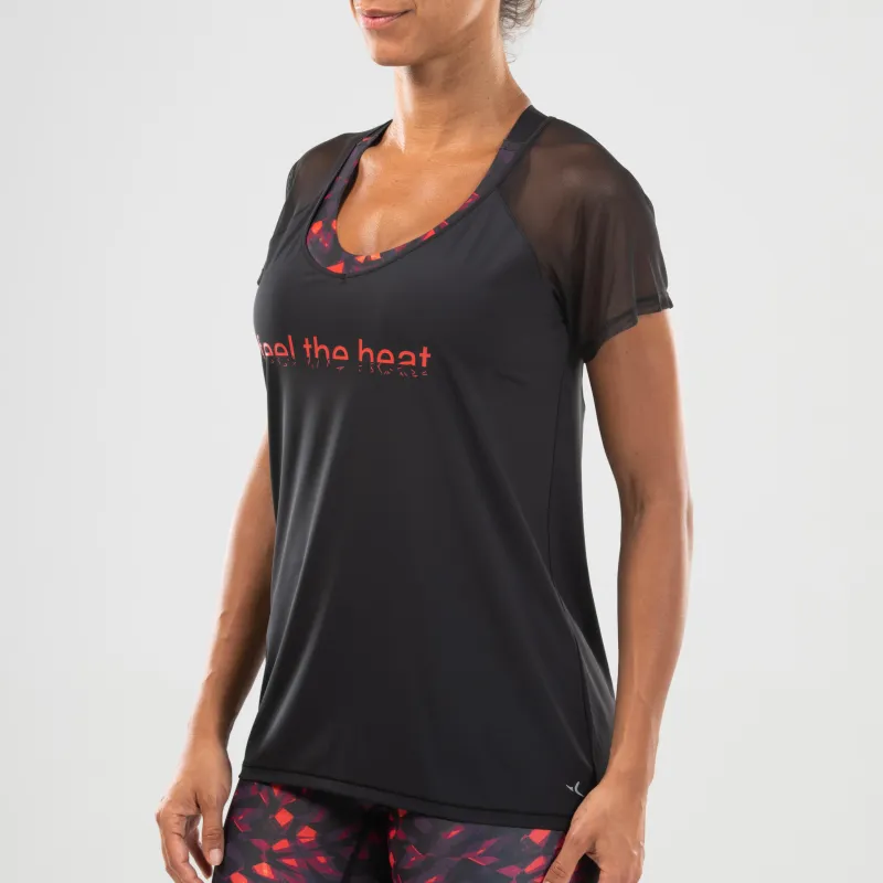 DECATHLON Raglan Sleeve T-Shirt Women's Black-3