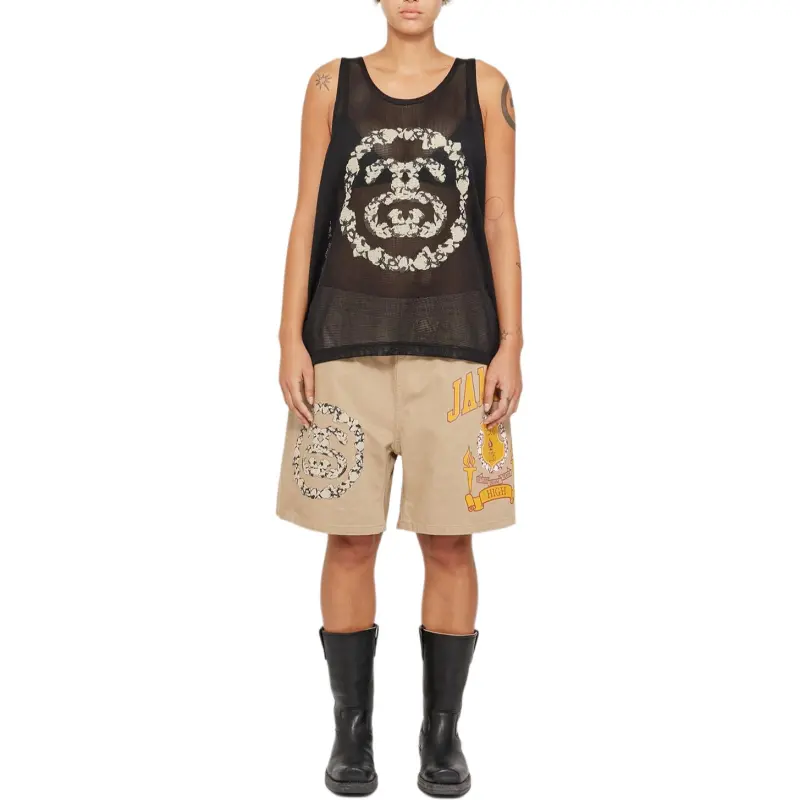 Denim Tears X Stussy Double S Wreath Gym Tank-2