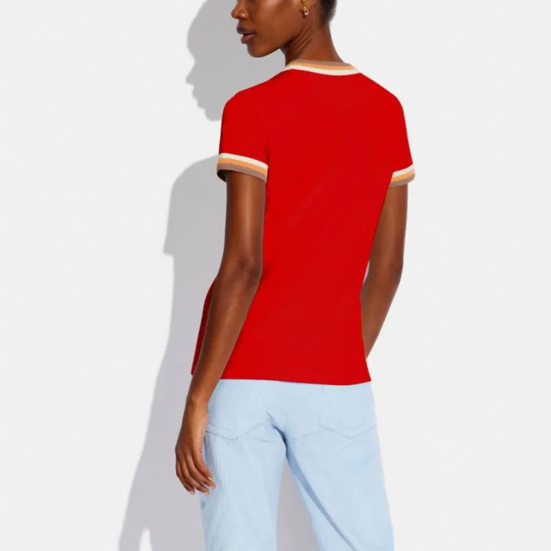 COACH T Shirts Women's Red-2