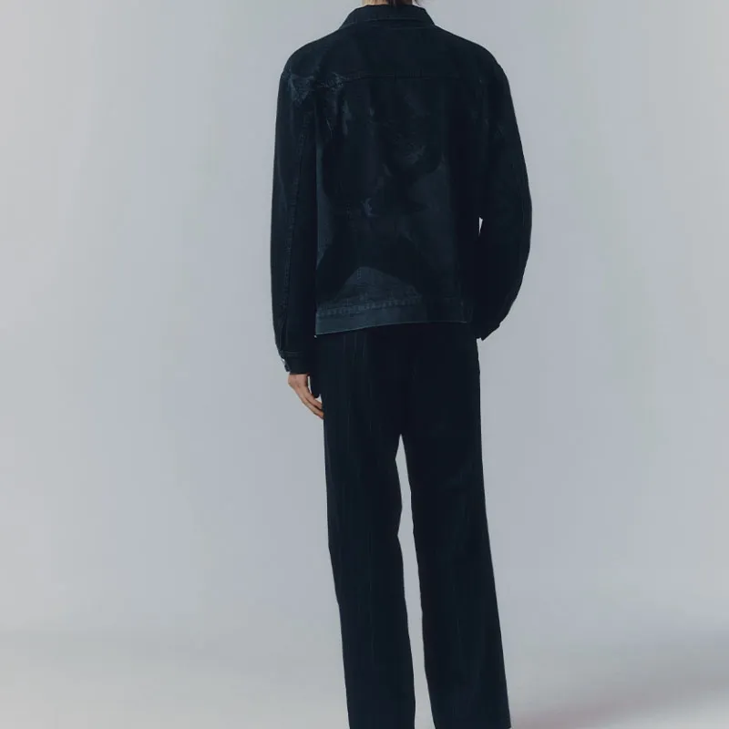 Mmlg SS25 Denim Jacket Unisex Black-3