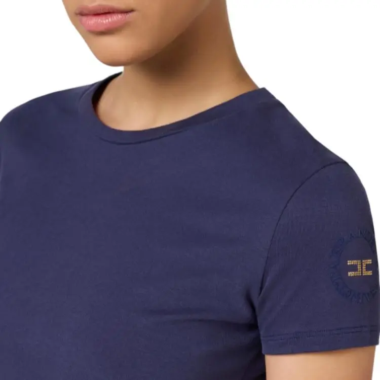 Elisabetta Franchi Rubberised logo T shirt-4