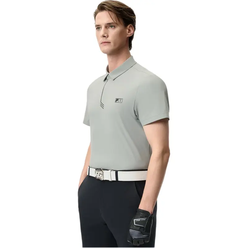 FILA Golf Series SS25 Polo Shirt Men's Dome Gray GY-3