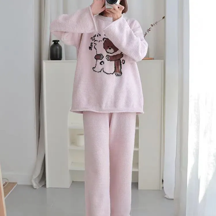 WANANNI Pajama Set Women's Cream Pink-3