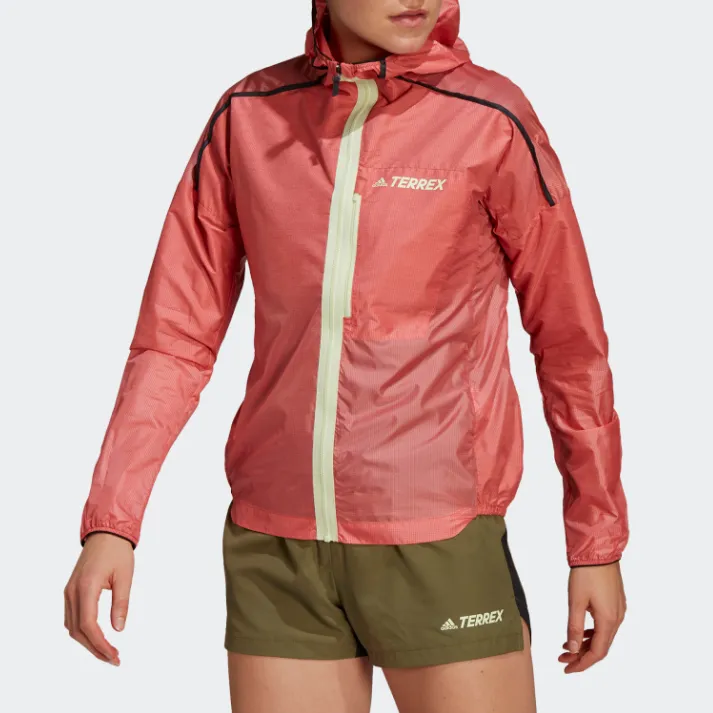 Adidas Terre Jackets Coats Women's Bright Pink Fluorescent-1