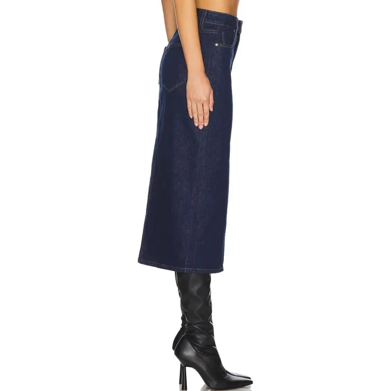 PAIGE Denim Long Skirts Women's Blue-3