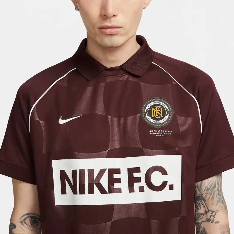 Nike Soccer Jerseys Men Bright Burgundy Red-2