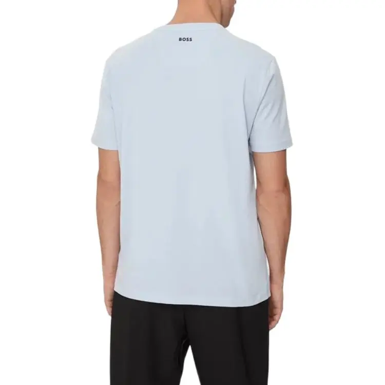HUGO BOSS Logo print Crew neck T shirt-3