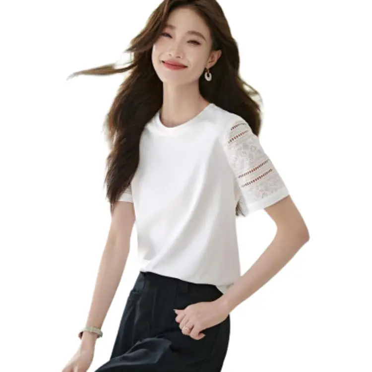 Mo Han Yi Mei Regular T Shirt Women's Raw White-3
