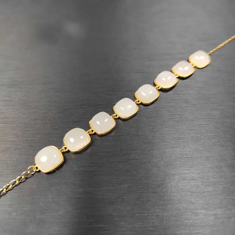 YOULING Bracelets White Jade Women's-4