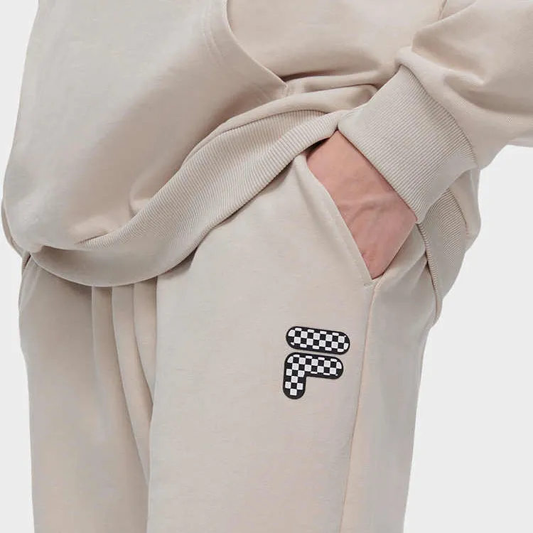FILA FUSION FOB Series Knitted Sweatpants Men Skin Gray-1