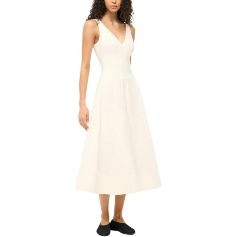 Staud Sleeveless Dress Women's White-4