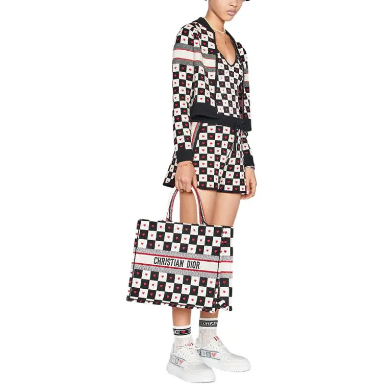 DIOR Quarterly New Products Casual Shorts Women's Black White Red-1