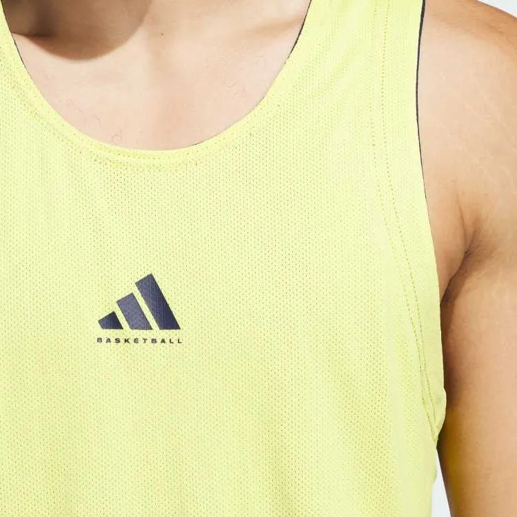 Adidas Tank Top Men's Dark Indigo Pure Sulfur Yellow-4