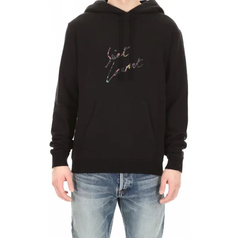 SAINT LAURENT SS23 Sweatshirt Men's Black-2