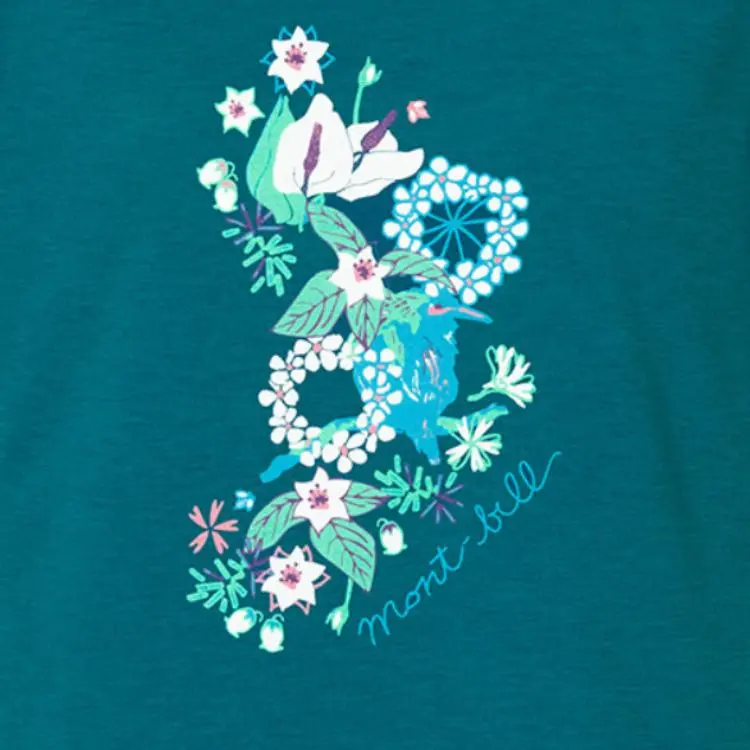 MONTBELL SS25 Regular T Shirt Women's BGN Blue Green-1