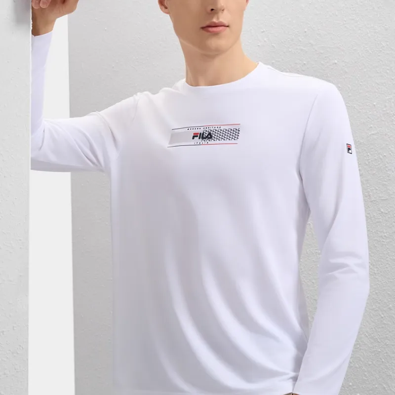 FILA Casual Sportswear Men Standard White+Pitch Black-1
