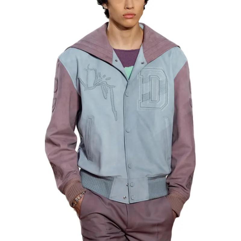 DIOR x Travis Scott Travis Scott FW22 Leather Jacket Men's Multicolor-2