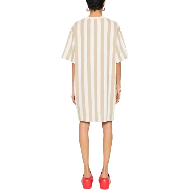FENDI Striped Crewneck T Shirt Dress-3
