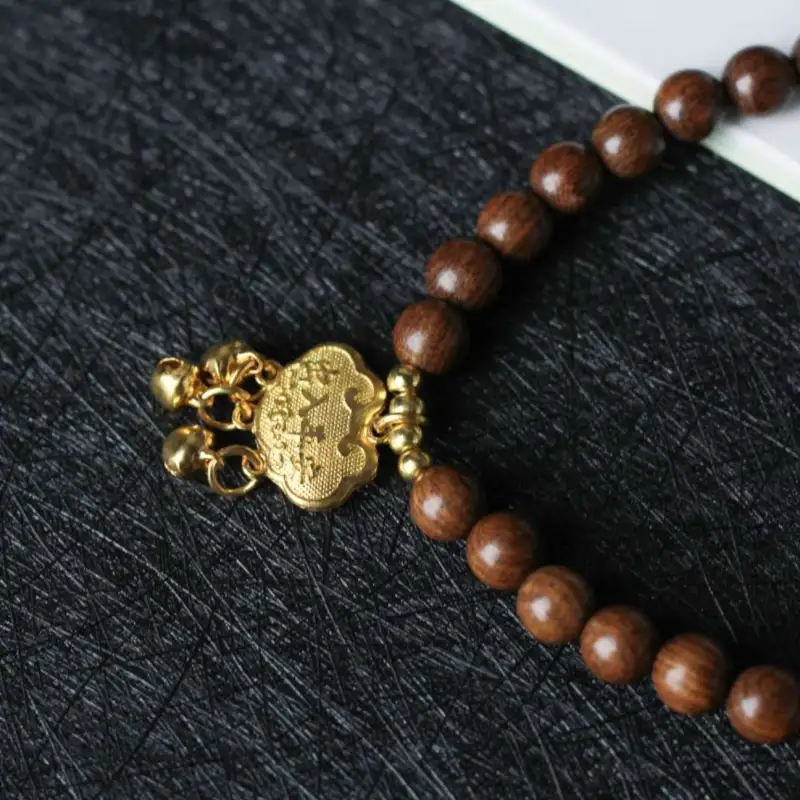 Lordship Golden Sandalwood Bead Chain Unisex-8