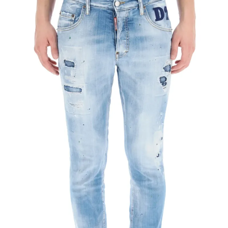 DSQUARED 2 Ripped Straight leg Jeans-5