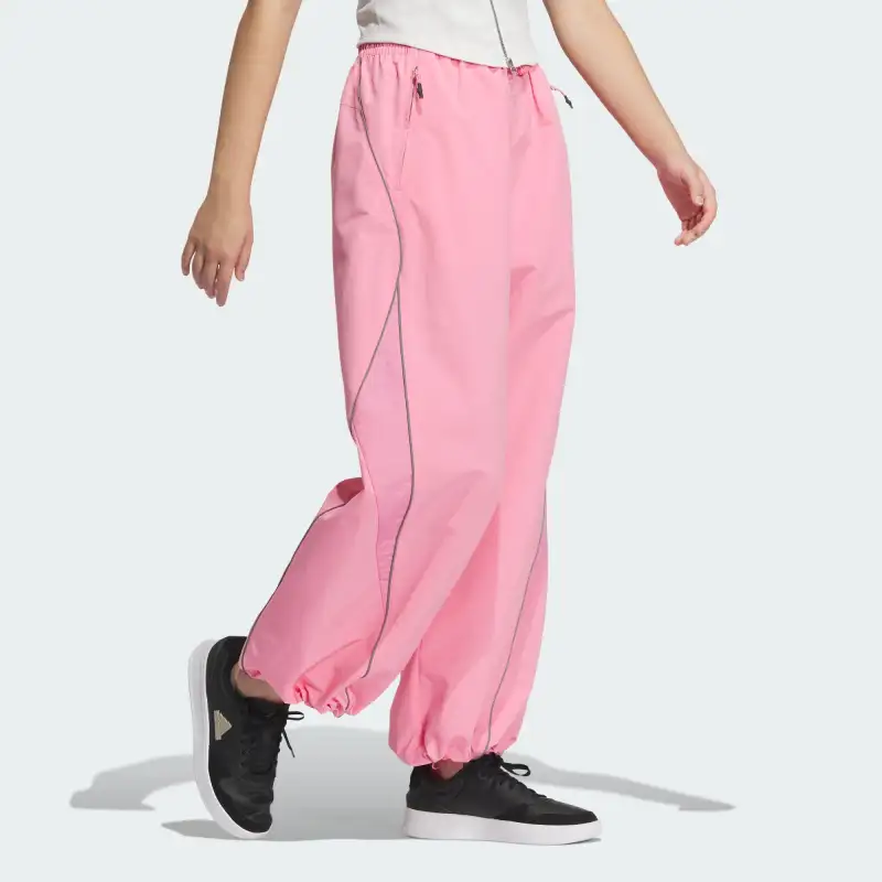 Adidas Piping Woven Tracksuit Bottoms Casual Pants Women's Simple Pink-3